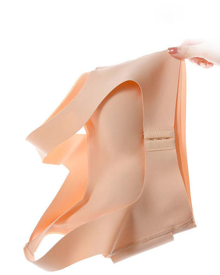 Damen Nahtloser Unsichtbarer Frontschnalle Kabellos Korrigierender Push-Up BH