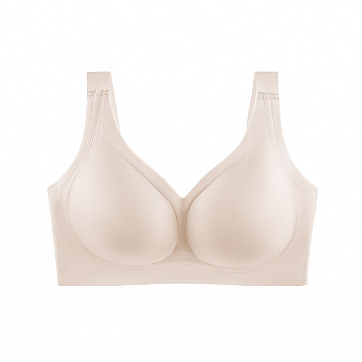 Glatter Bügelloser V-Ausschnitt BH Nahtlos Vollständige Abdeckung Bequemer Push Up BH