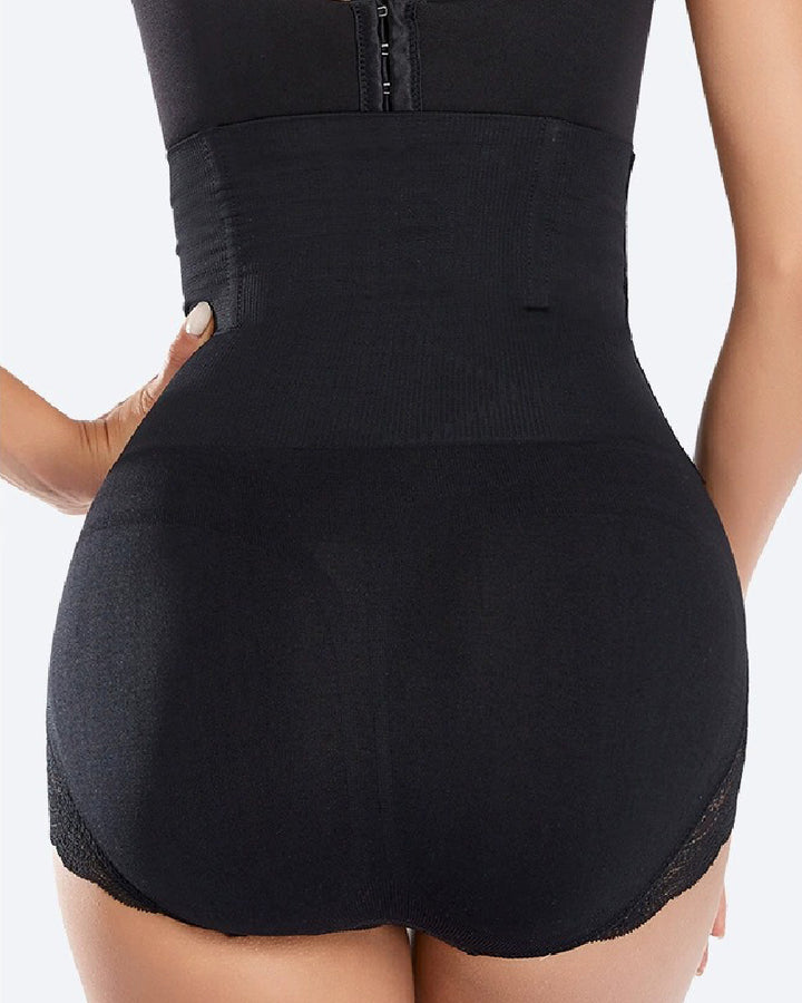 Hoher Taille Festem Bauchweg Shapewear Höschen Kontrolle Gürtel Miederhose