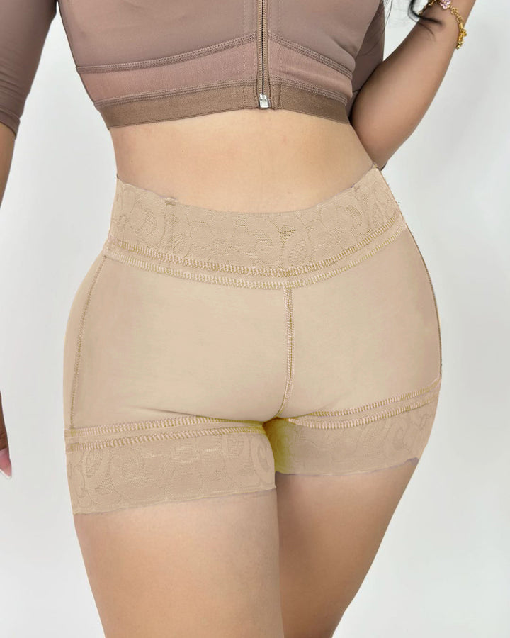 Shapshe® Damen Nahtlose Spitzen Po-Lift Bauchkontrolle Shapewear Shorts Unterwäsche