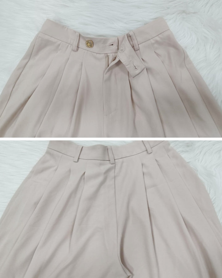 Freizeit Haremshose mit Hoher Taille und Weitem Bein