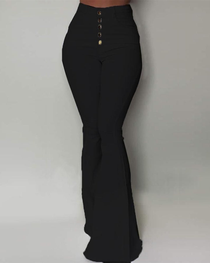 Sexy Jeans mit Hoher Taille und Hüftlift-Schlaghose aus Fischschwanz