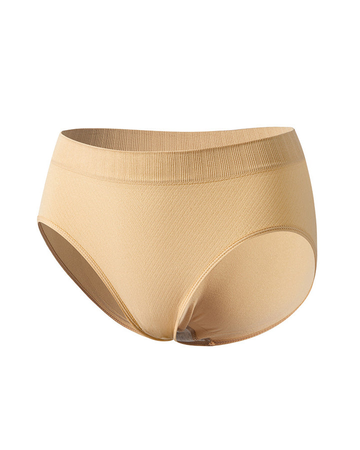 Damen Einfarbige Nahtlose niedriger Taille Slips Po-Lift Reiner Baumwolle Unterwäsche