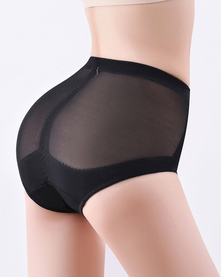 Mittelhohe Kreuz Kompressions Shapewear Unterwäsche Netz Bauchkontrolle Höschen