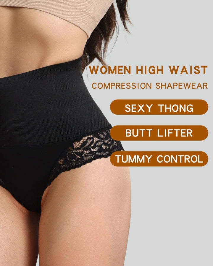 Dünnes Sexy Spitzenhöschen zur Bauchkontrolle und Körperformung