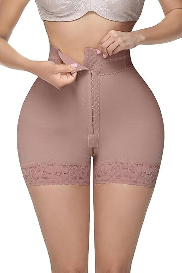 Shapshe® BBL Shorts mit doppelter Kompression und hoher Taille und bauchkontrollierendem Höschen in der Mitte