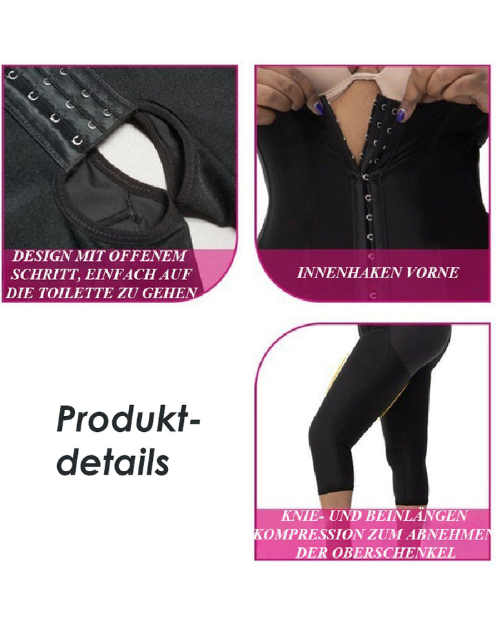 Shapshe® Feste Kompressions Ganzkörper Shaper Bodys in der Mitte des Oberschenkels