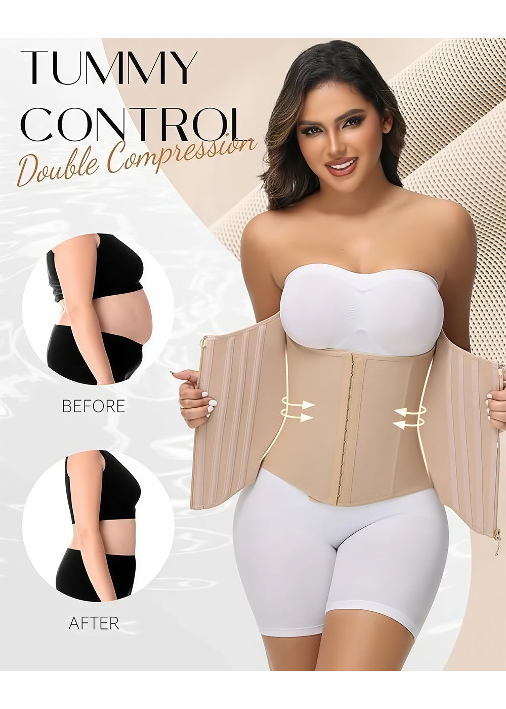 Shapshe® High Compression Curved Boned Waist Trainer