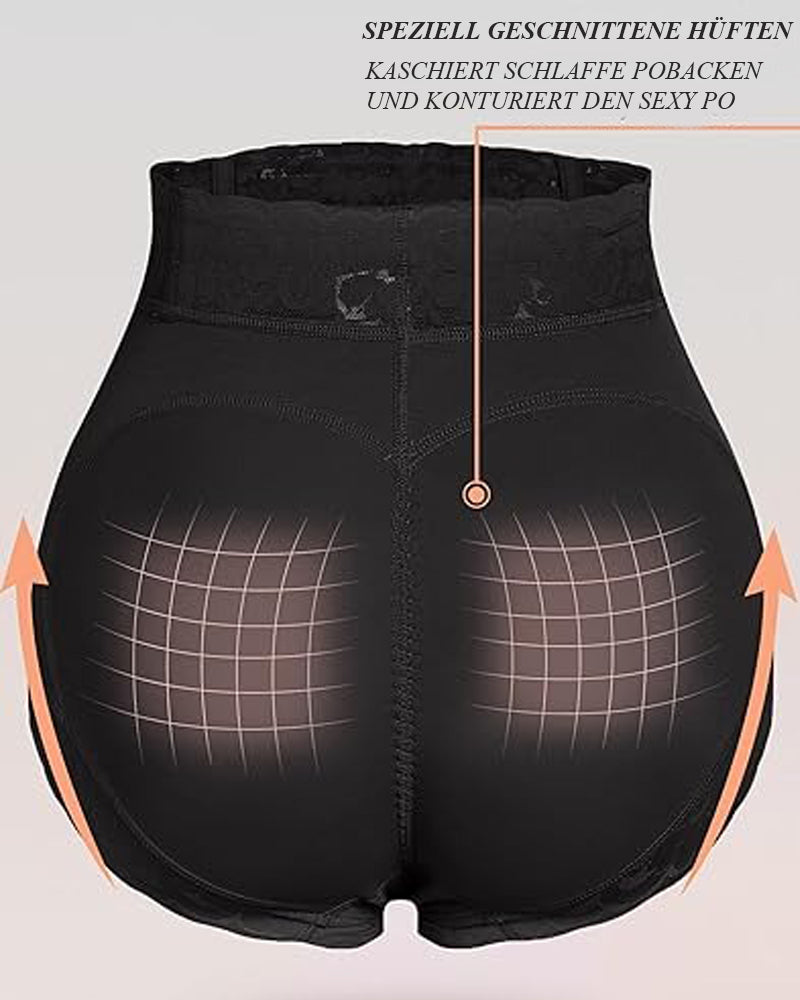 Shapshe® Klassischer Damen Körperformer mit Spitze Po-Lifter Bauchweg Unterwäsche Höschen Glättungs Slip