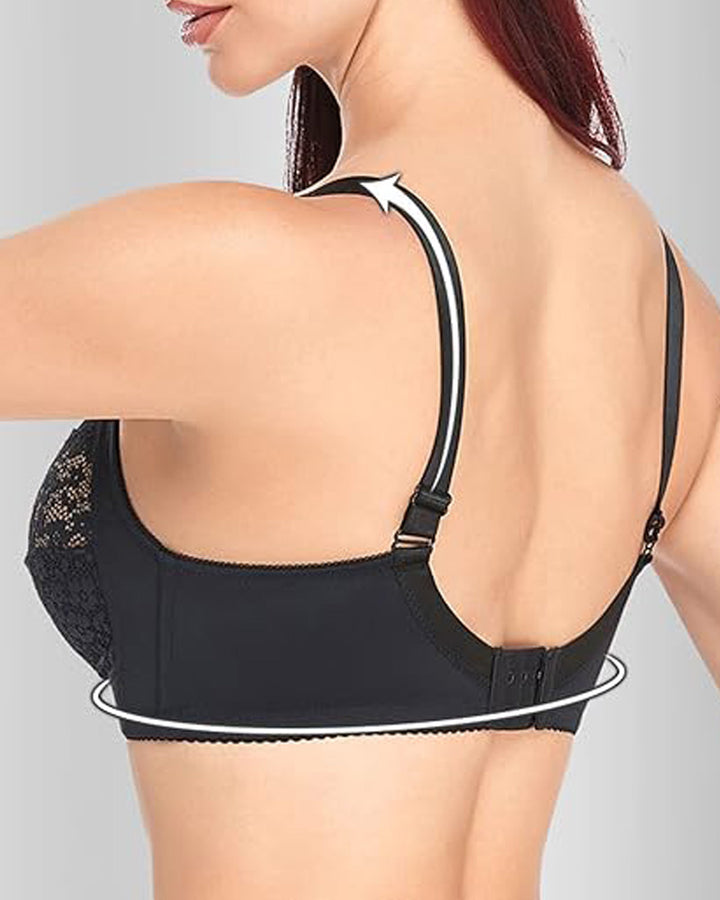 Spitzennähten Verstellbarer Dehnbarer Push up BH mit breitem Saum