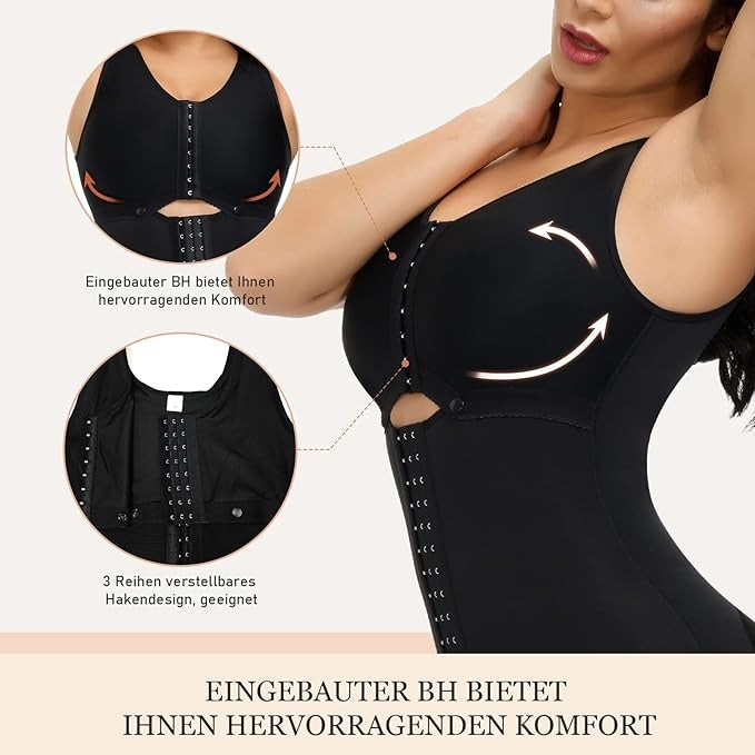 Shapshe® Schwarz Extra feste Kompressionsunterwäsche Body Shaper für Damen