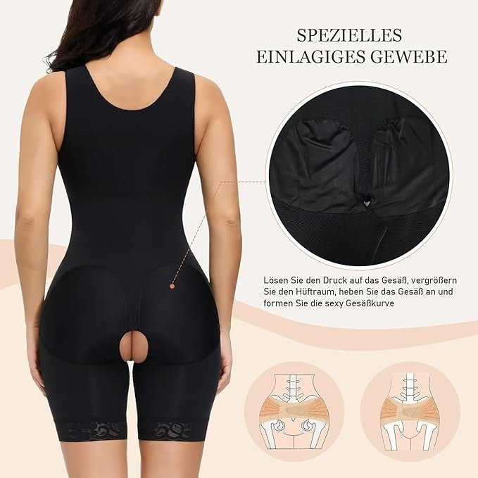 Shapshe® Schwarz Extra feste Kompressionsunterwäsche Body Shaper für Damen