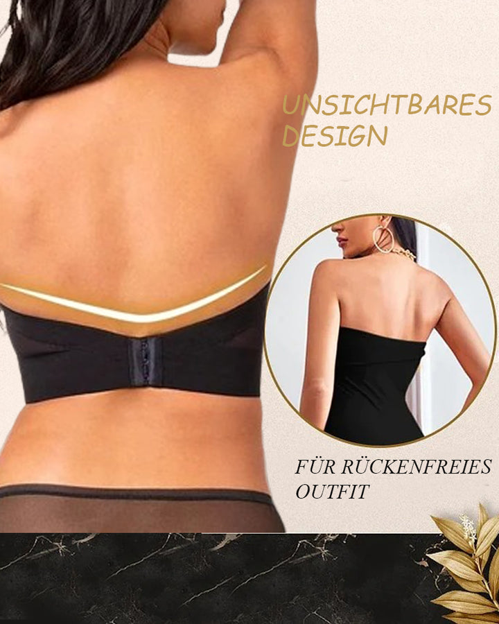 Rutschfester Trägerloser BH für Damen mit Tiefem Rücken und Langem Mehrwegigem Push-up BH