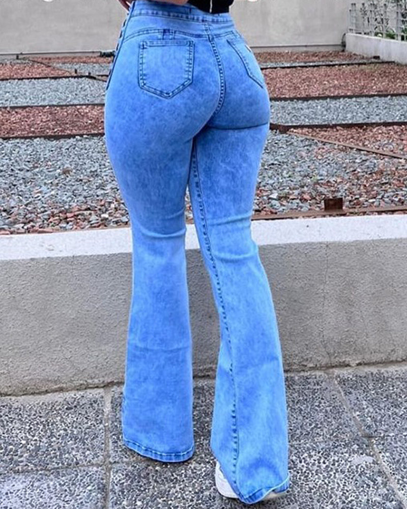 Shapshe® Neue Flare Jeans Hose mit geflochtener Taille