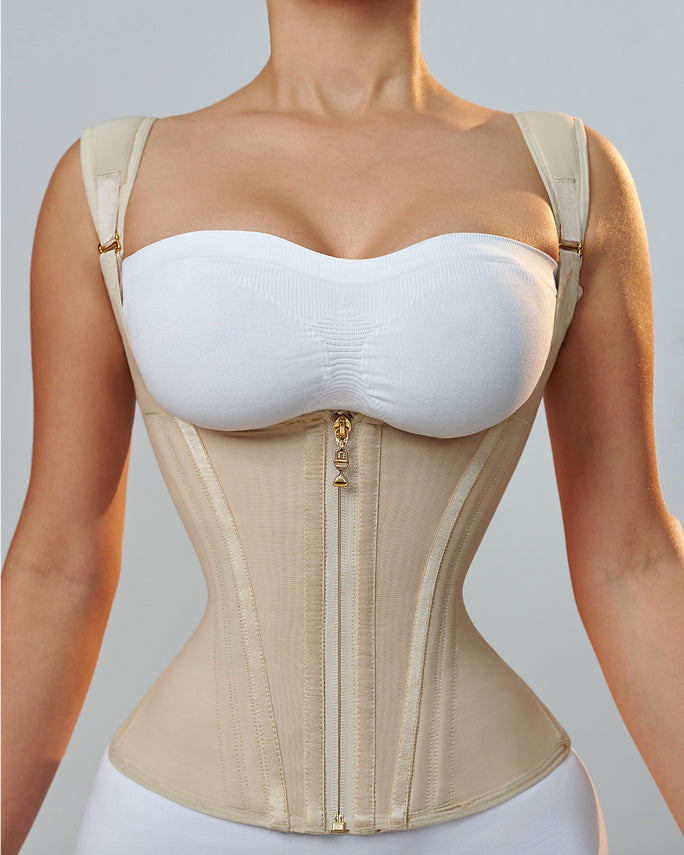 Shapshe® Taillentrainer für Damen Body Shaper Korsett Weste Tanktop mit Stahlknochen