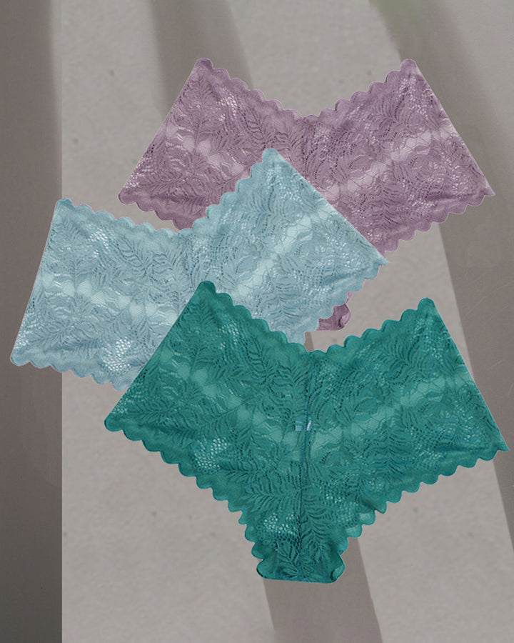 Sexy Floraler Spitze Dessous Niedrige Taille Unterwäsche in Übergröße