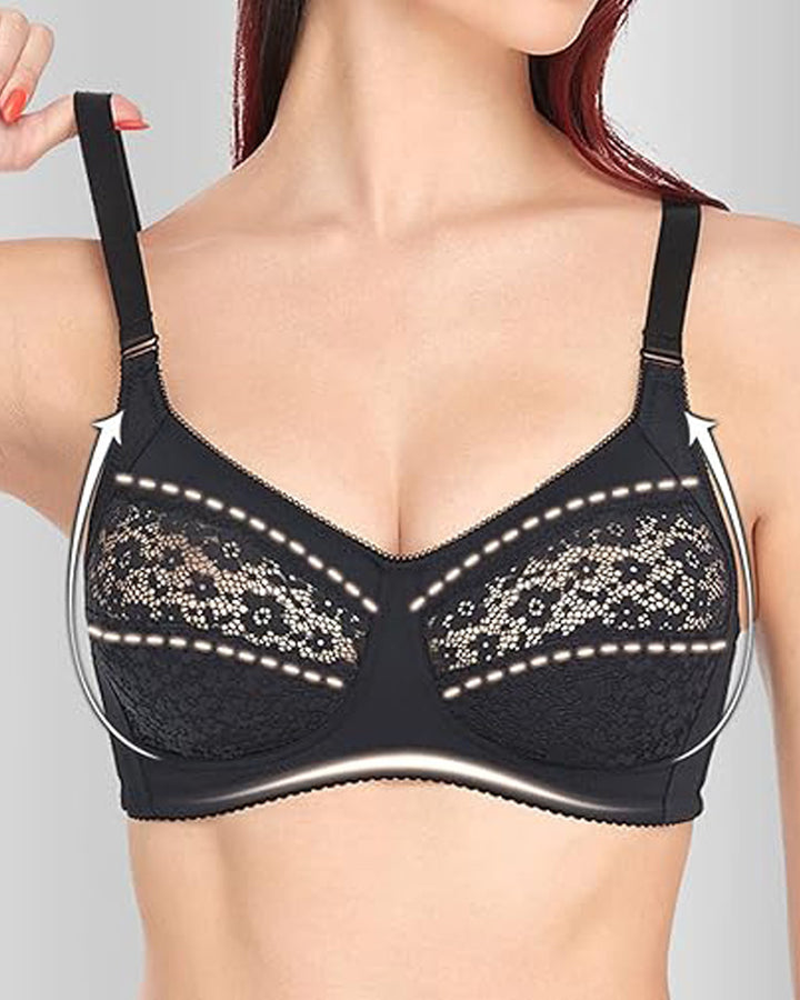 Spitzennähten Verstellbarer Dehnbarer Push up BH mit breitem Saum