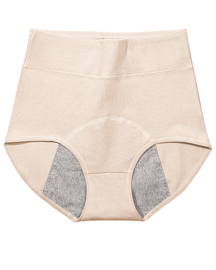 Perioden Anti-Seiten-Leckage Atmungsaktive Reiner Baumwolle Hoher Taille Unterwäsche