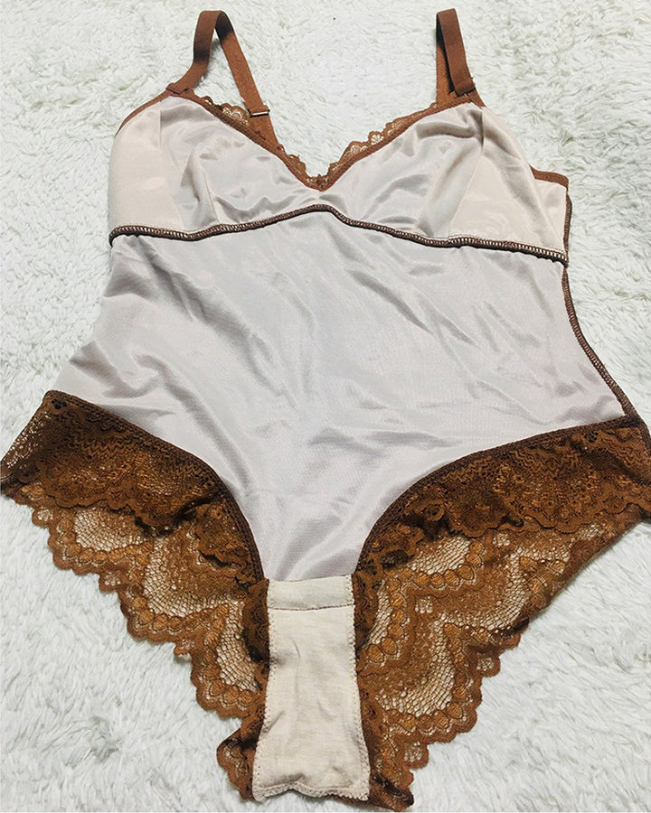 Shapshe® Modellierende Einteilige Spitzen Shapewear Bodys