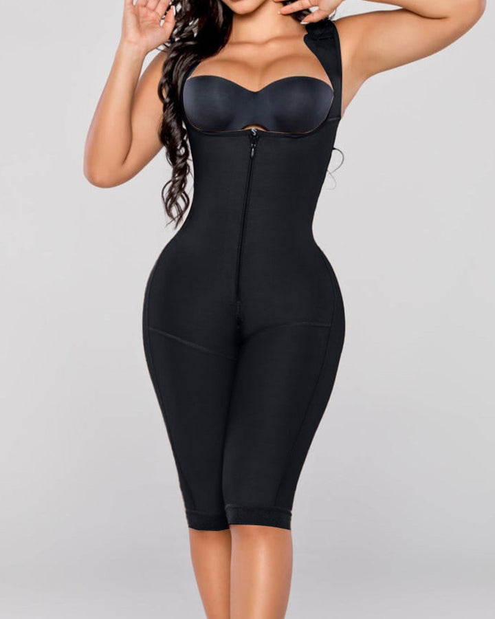 Shapshe® Fajas Shapewear Bodys mit offener Brust und Bauchweg verstellbar Body Shaper mit Reißverschluss