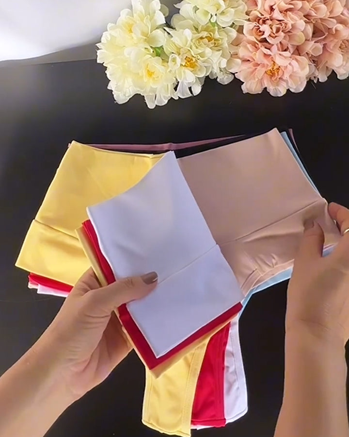 Shapshe® Bonbonfarbene Mehrfarbige Mittelhohe Höschen Unterwäsche Breifs