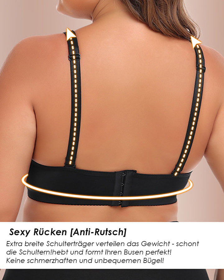 Bügellose Sexy Cut-Outs Oberteil Crop Tank BH in Übergröße