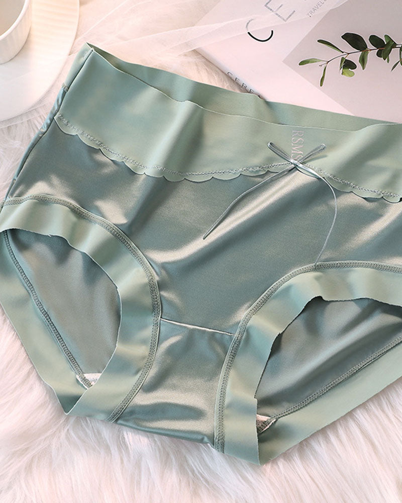 Luxuriöses Satin Höschen mit hoher Taille und Bauchkontrolle