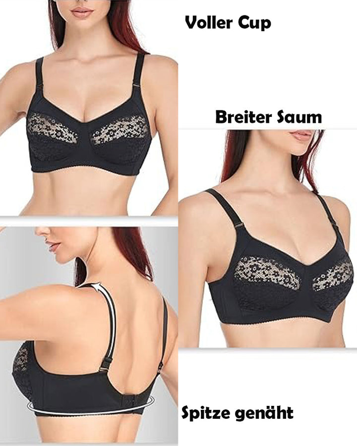 Spitzennähten Verstellbarer Dehnbarer Push up BH mit breitem Saum