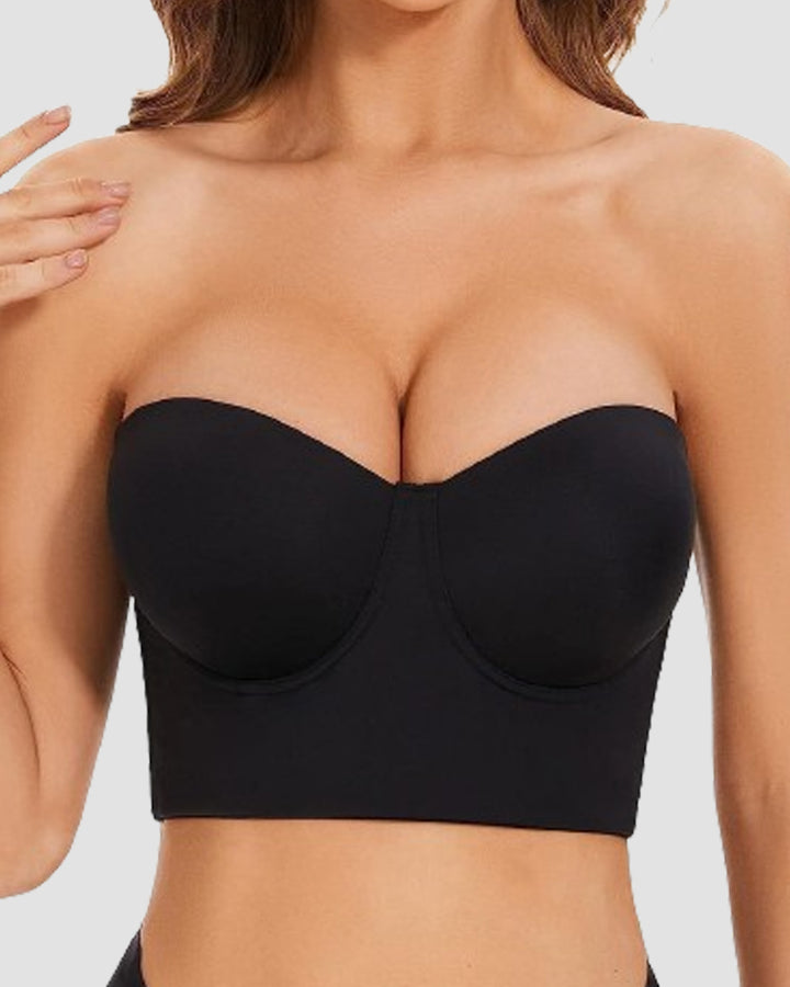 Nahtlose Multiway niedrigem Rücken Rutschfest Push up vollständige Abdeckung BH