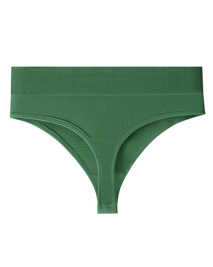 Damen Nahtloser Baumwoll Stretch Dessous Hoher Taille Tanga