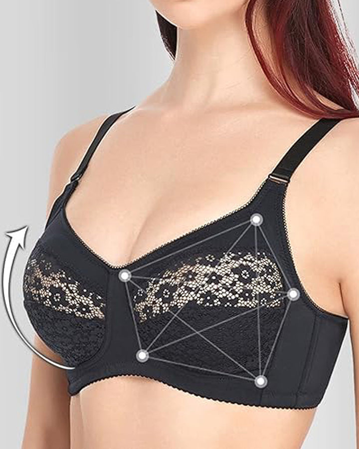 Spitzennähten Verstellbarer Dehnbarer Push up BH mit breitem Saum