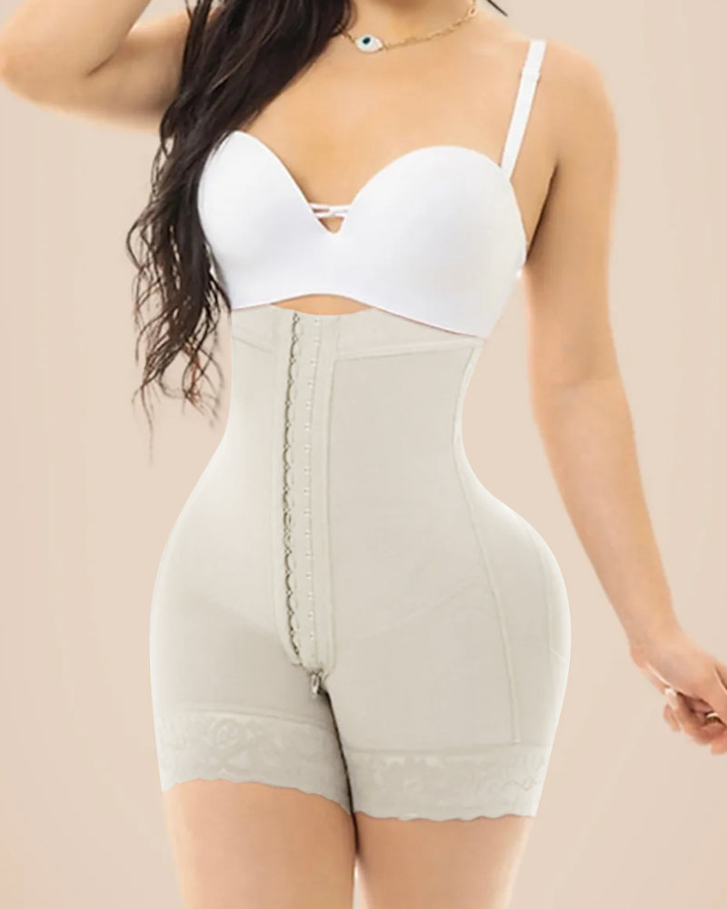 Shapshe® Body Shaper-Shorts zur Verbesserung des Gesäßes mit hohem Bund und Haken und Öse