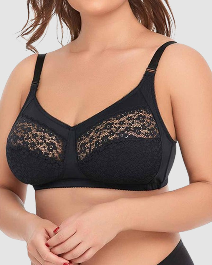 Spitzennähten Verstellbarer Dehnbarer Push up BH mit breitem Saum