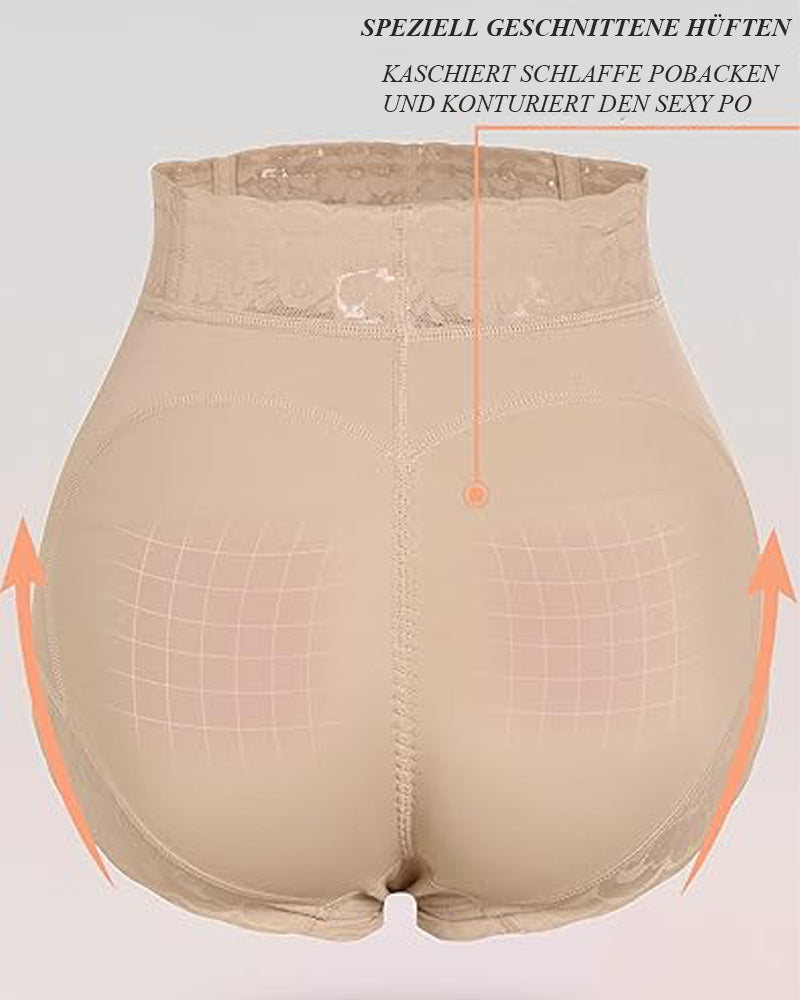 Shapshe® Klassischer Damen Körperformer mit Spitze Po-Lifter Bauchweg Unterwäsche Höschen Glättungs Slip