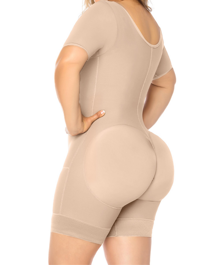 Shapshe® Mittelärmel Offene Brust Shapewear Bauchweg Body Shaper