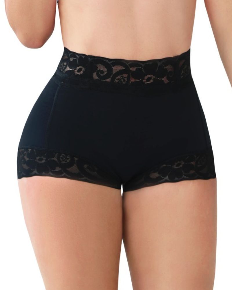 Shapshe® Klassischer Damen Körperformer mit Spitze Po-Lifter Bauchweg Unterwäsche Höschen Glättungs Slip