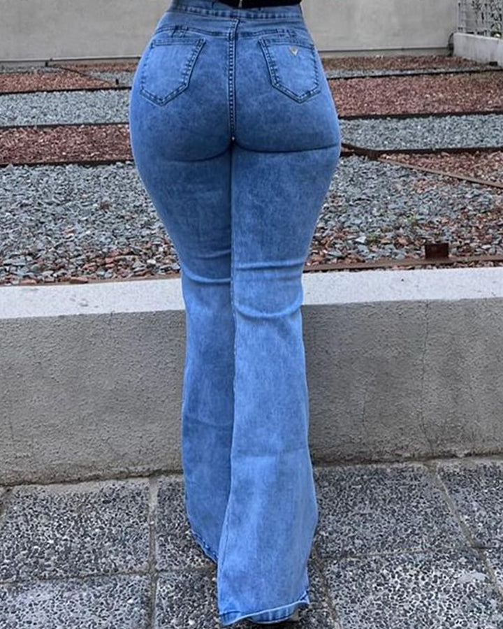 Shapshe® Neue Flare Jeans Hose mit geflochtener Taille