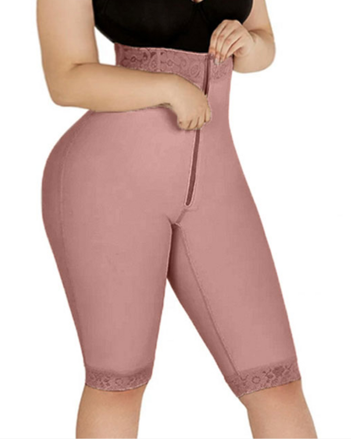 Shapshe® Doppelte Kompressions Knieshorts mit hoher Taille und Po Lifting