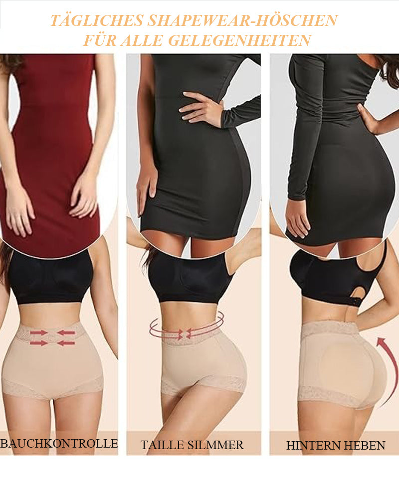 Shapshe® Klassischer Damen Körperformer mit Spitze Po-Lifter Bauchweg Unterwäsche Höschen Glättungs Slip