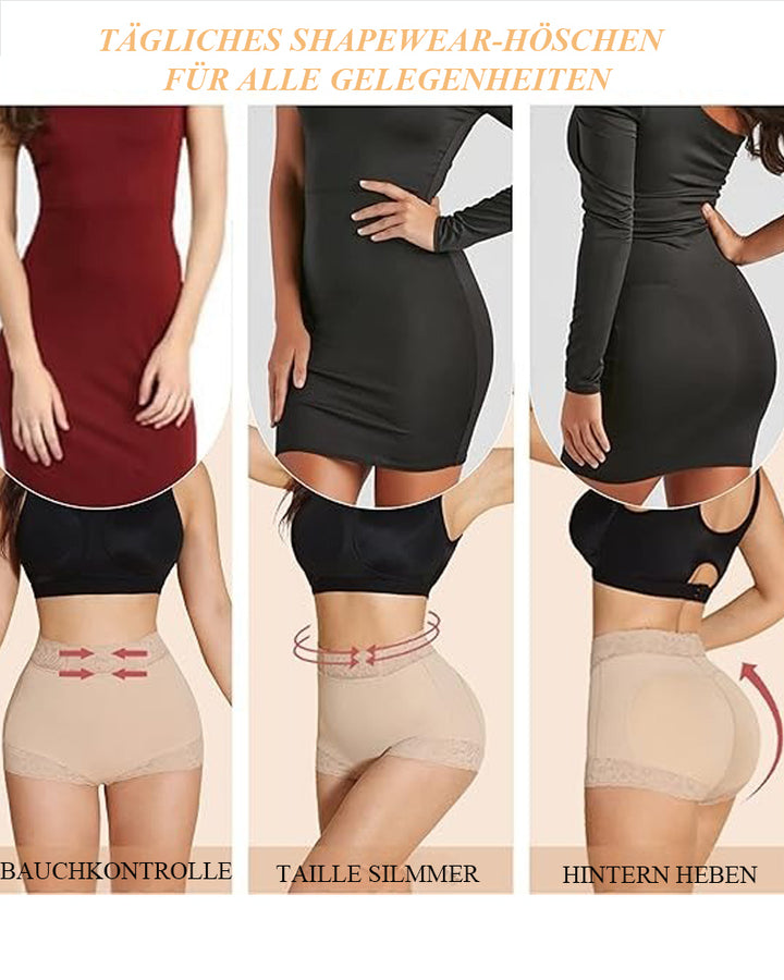 Shapshe® Klassischer Damen Körperformer mit Spitze Po-Lifter Bauchweg Unterwäsche Höschen Glättungs Slip