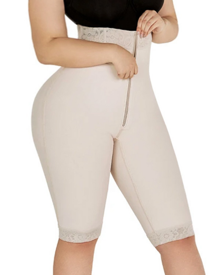 Shapshe® Doppelte Kompressions Knieshorts mit hoher Taille und Po Lifting