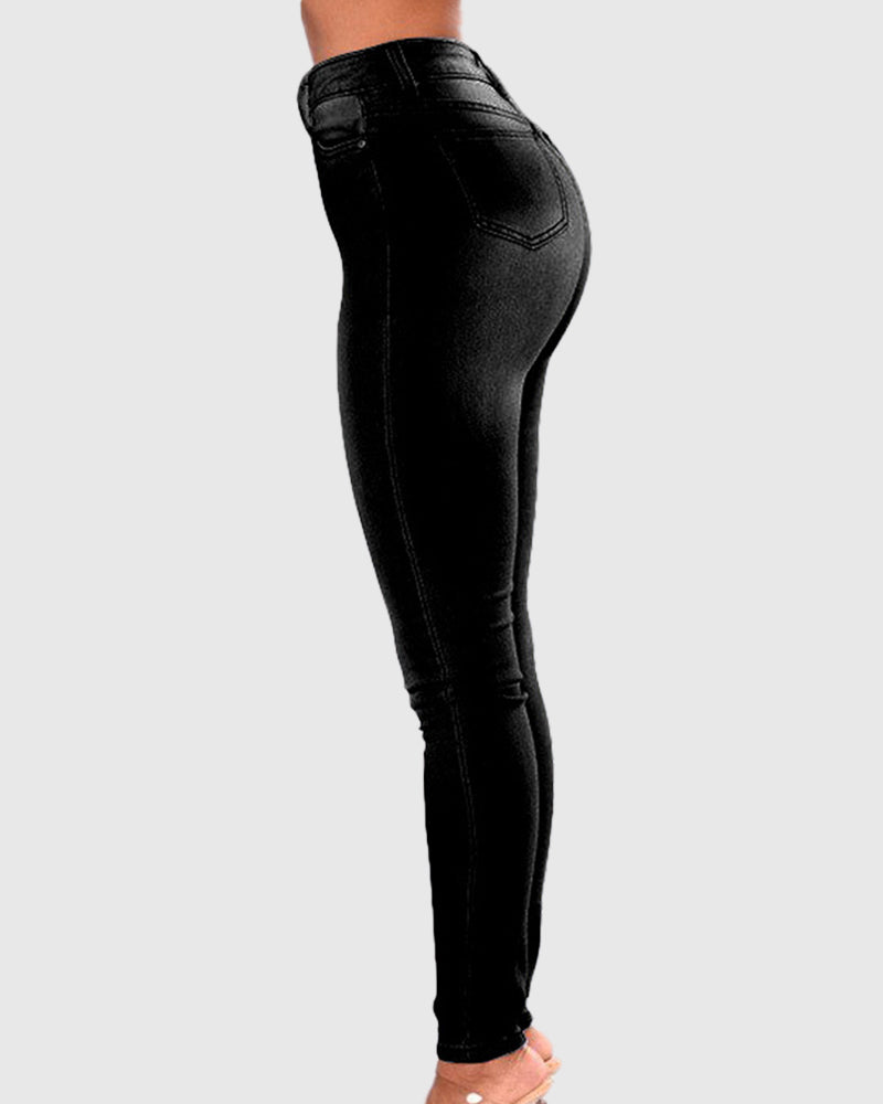 Sexy High Waist Stretch Skinny Jeans für Kurvige Frauen