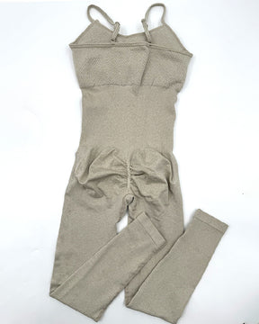 Damen Sexy Unitard Einteiler Overall Bauchkontrolle Ärmellos Jumpsuit