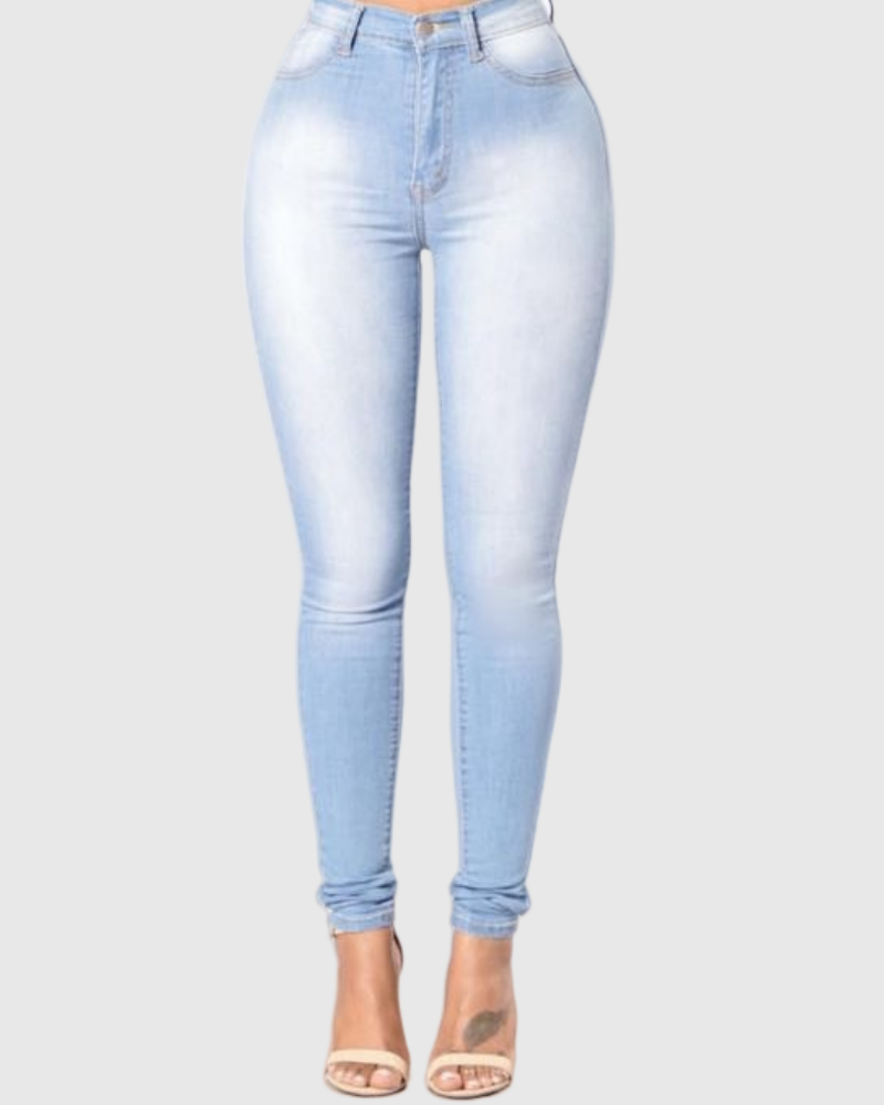 Sexy High Waist Stretch Skinny Jeans für Kurvige Frauen