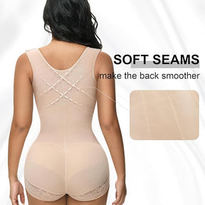 Fajas Colombianas Doppelter Bauchweg Post-Operation Rückenstütze Shapewear Bodys