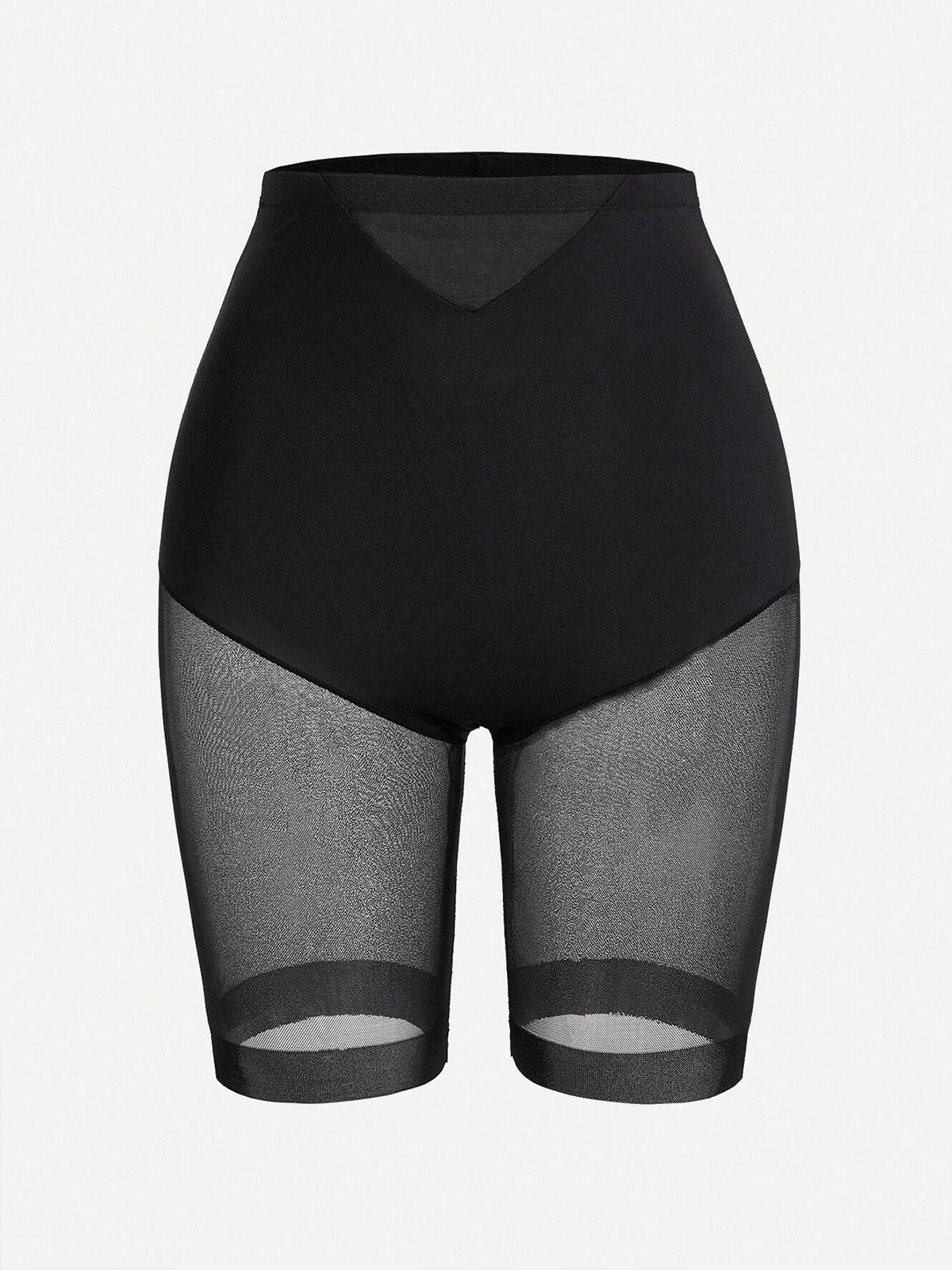 Damen Nahtlose Mesh Anti-Rubbel Bauchweg Shapewear Shorts