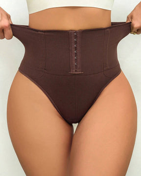 Hoher Taille Nahtlose Einreihige Shaping Tanga Bauchweg Shapewear Höschen