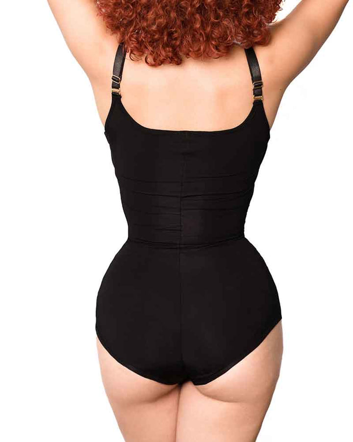 Shapshe® Hoher Taille Falten Shape Badeanzug Einteilig Bauchweg Bademode