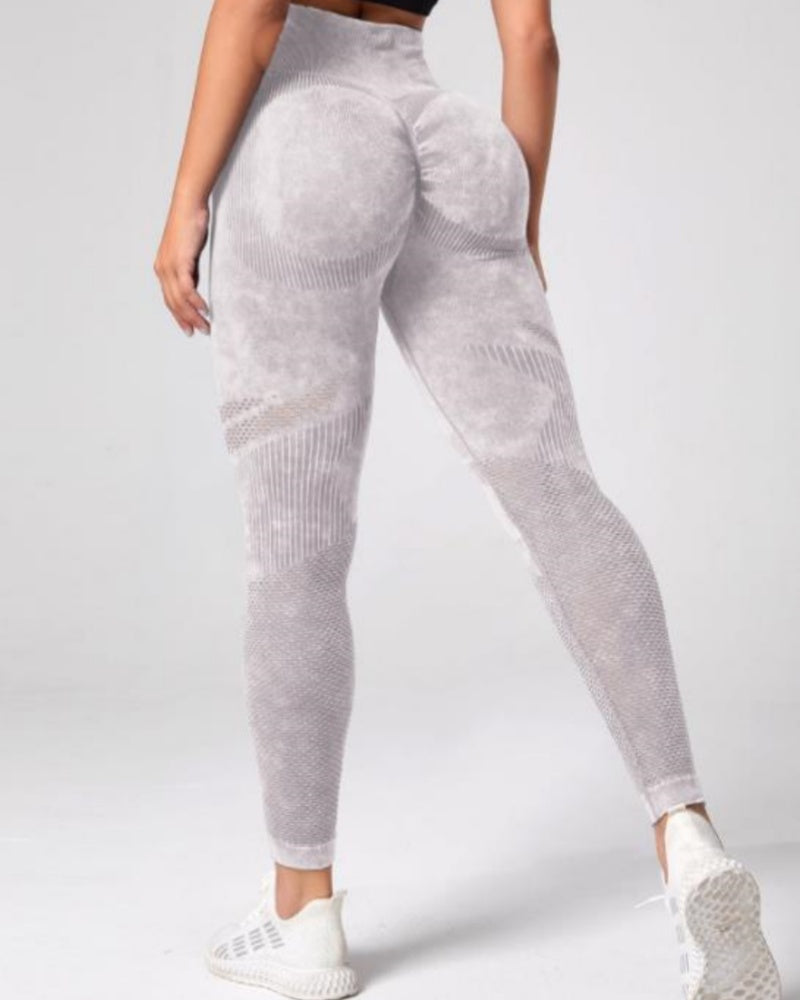 Nahtlose Yogahose mit Hoher Taille und Pfirsichfarbener Fitnesshose zum Anheben der Hüfte