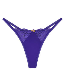 Sexy Spitzen Elastischer Tanga Niedriger Taille Blumendekor Bikini Höschen